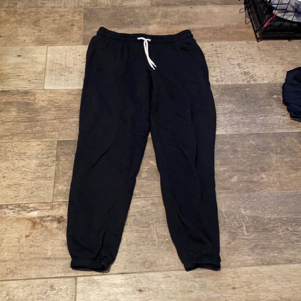 Black adjustable sweatpants